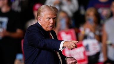 Donald Trump während einer Wahlkampfveranstaltung in Harrisburg