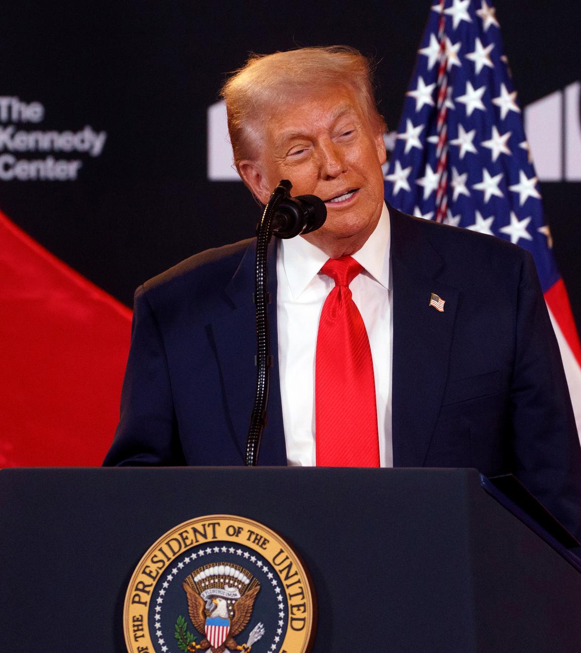 Kennedy Center: US-Präsident Donald Trump bei der Bekanntgabe der Preisträger in Washington