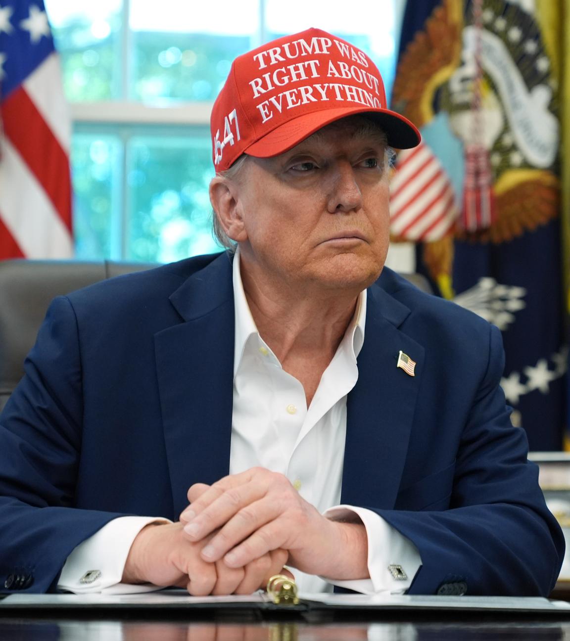 Washington D.C., USA: US-Präsident Trump im Weißen Haus.
