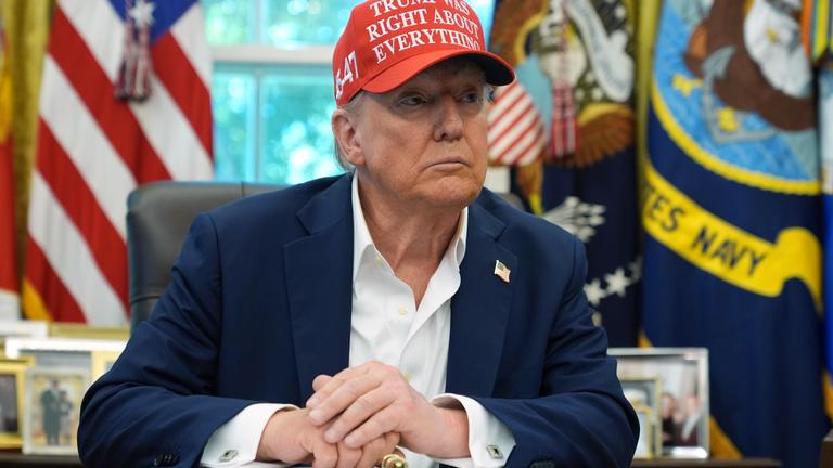 Washington D.C., USA: US-Präsident Trump im Weißen Haus.