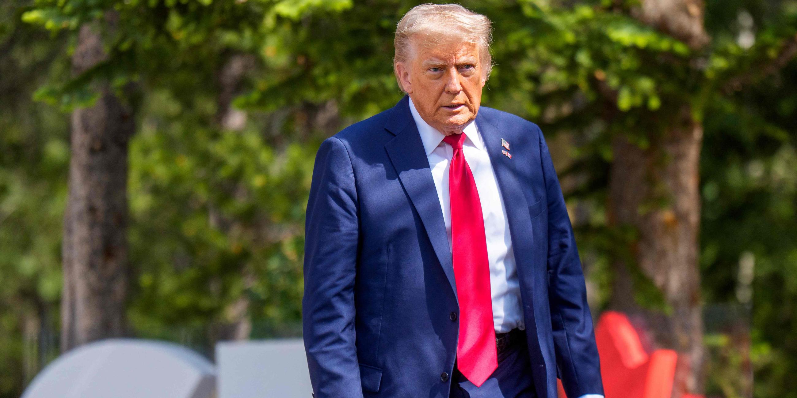 US-Präsident Donald Trump bei seiner Ankunft beim G7-Gipfel in Kananskis, Kanada