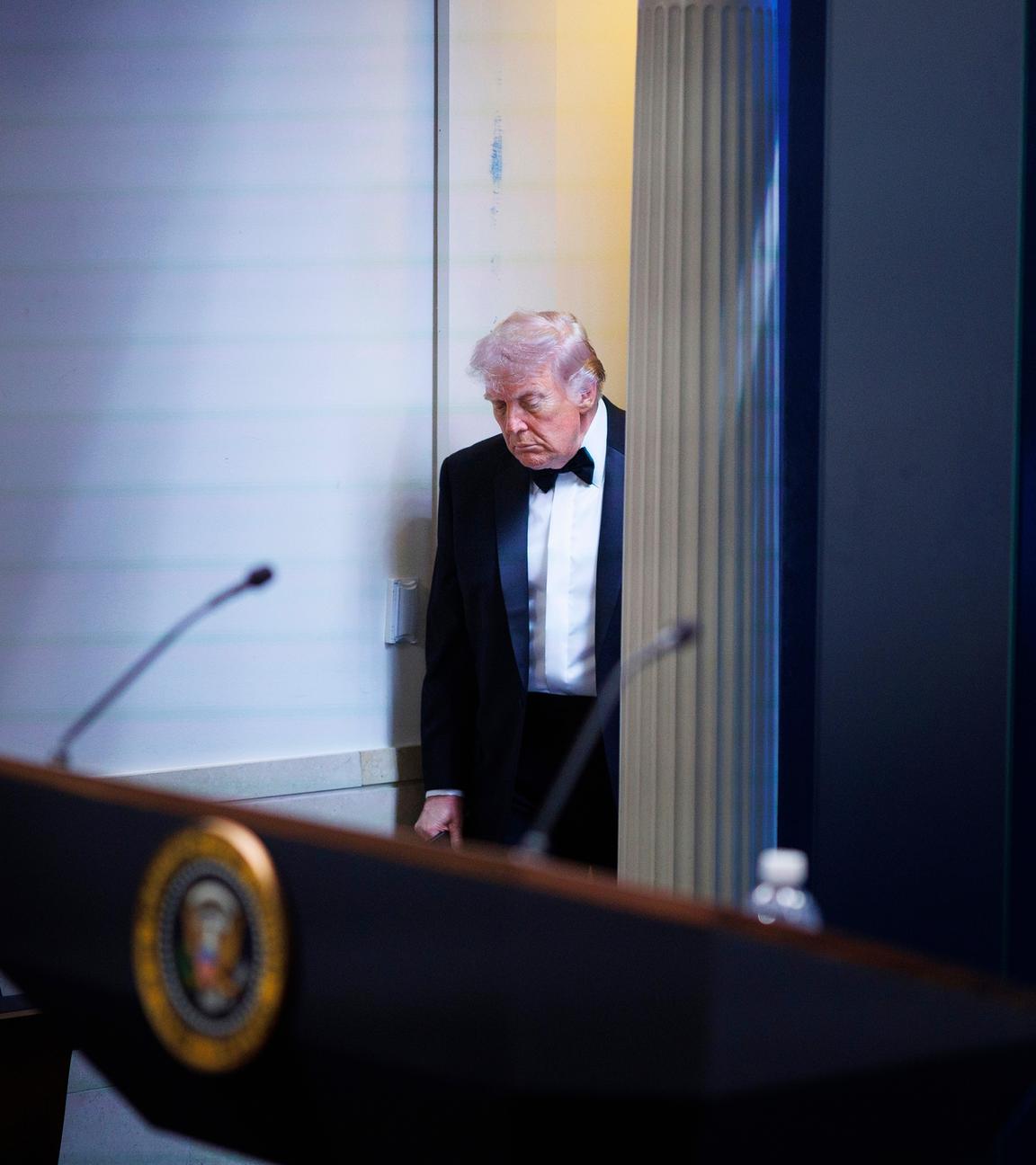 US-Präsident Donald Trump beim Dinner der White House Correspondents’ Association in Washington nach einem Schussvorfall.