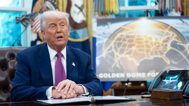 US-Präsident Trump spricht über den Raketenabwehrschild Golden Dome