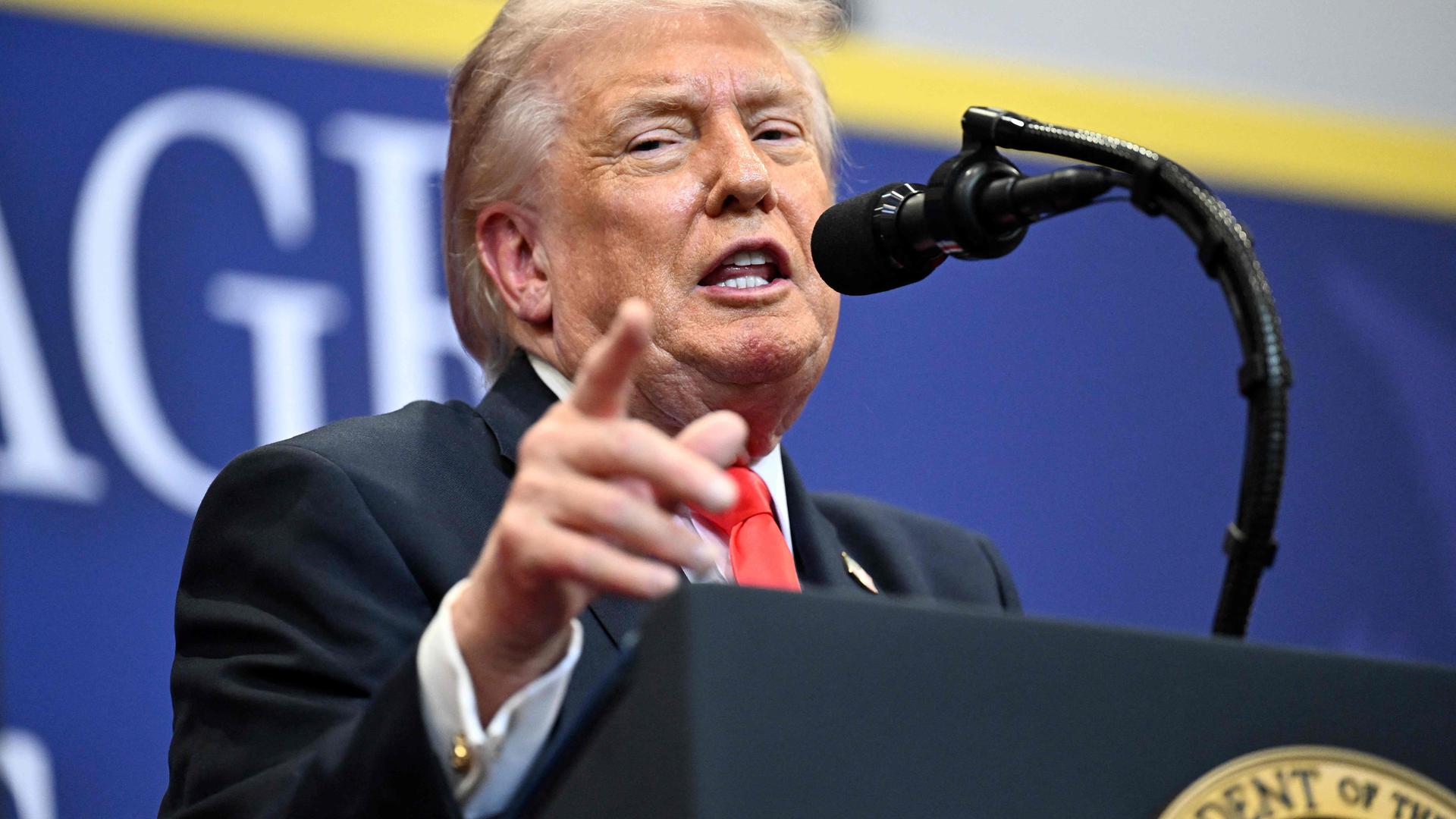 President Trump Visits The Villages Charter School In Florida