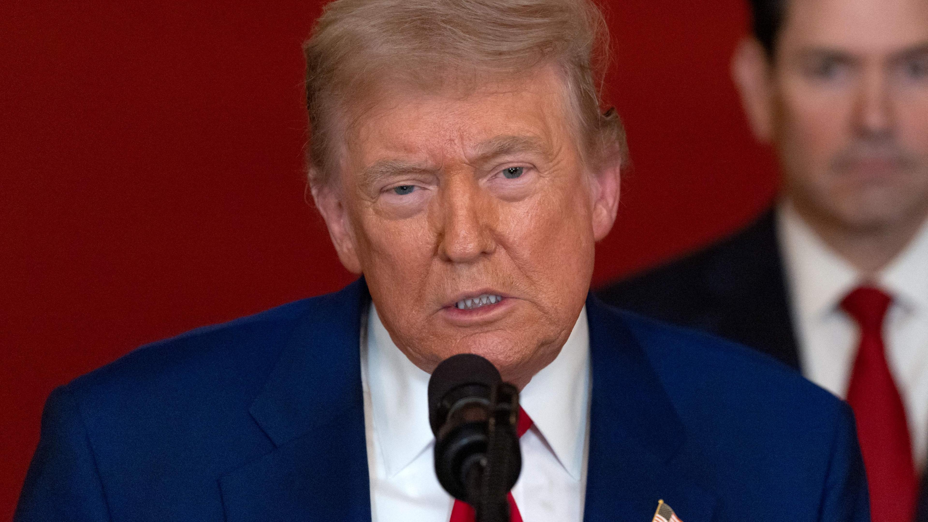 Donald Trump bei der Rede der Lage der Nation zum Angriff auf Iran