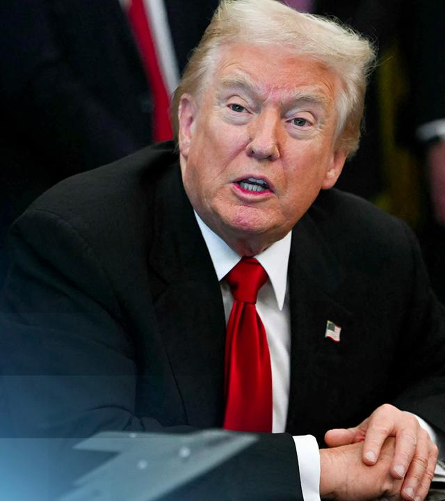 US-Präsident Donald Trump in einem Büro.