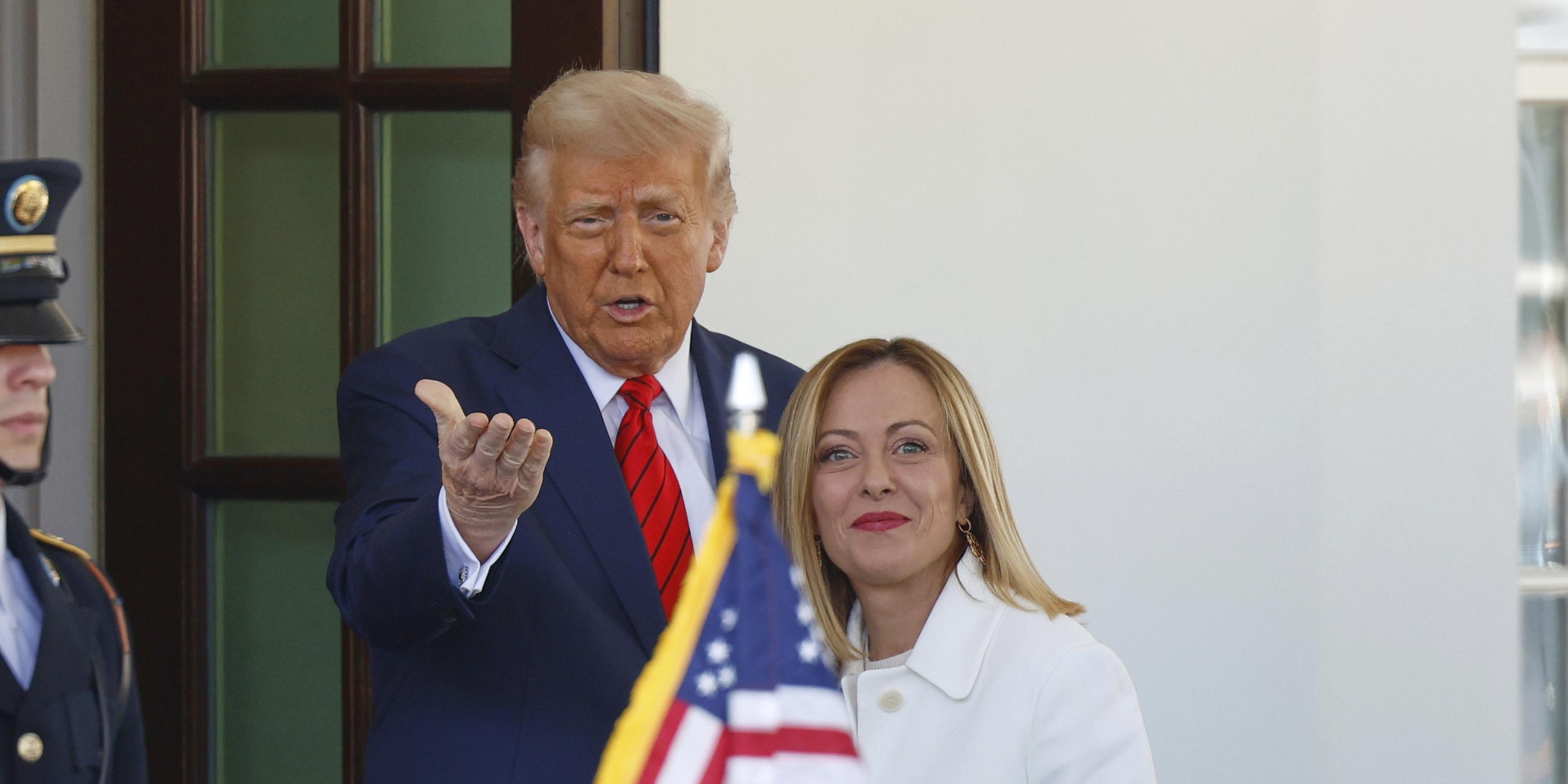 US-Präsident Donald Trump empfängt Italiens Ministerpräsidentin Giorgia Meloni im Weißen Haus. 