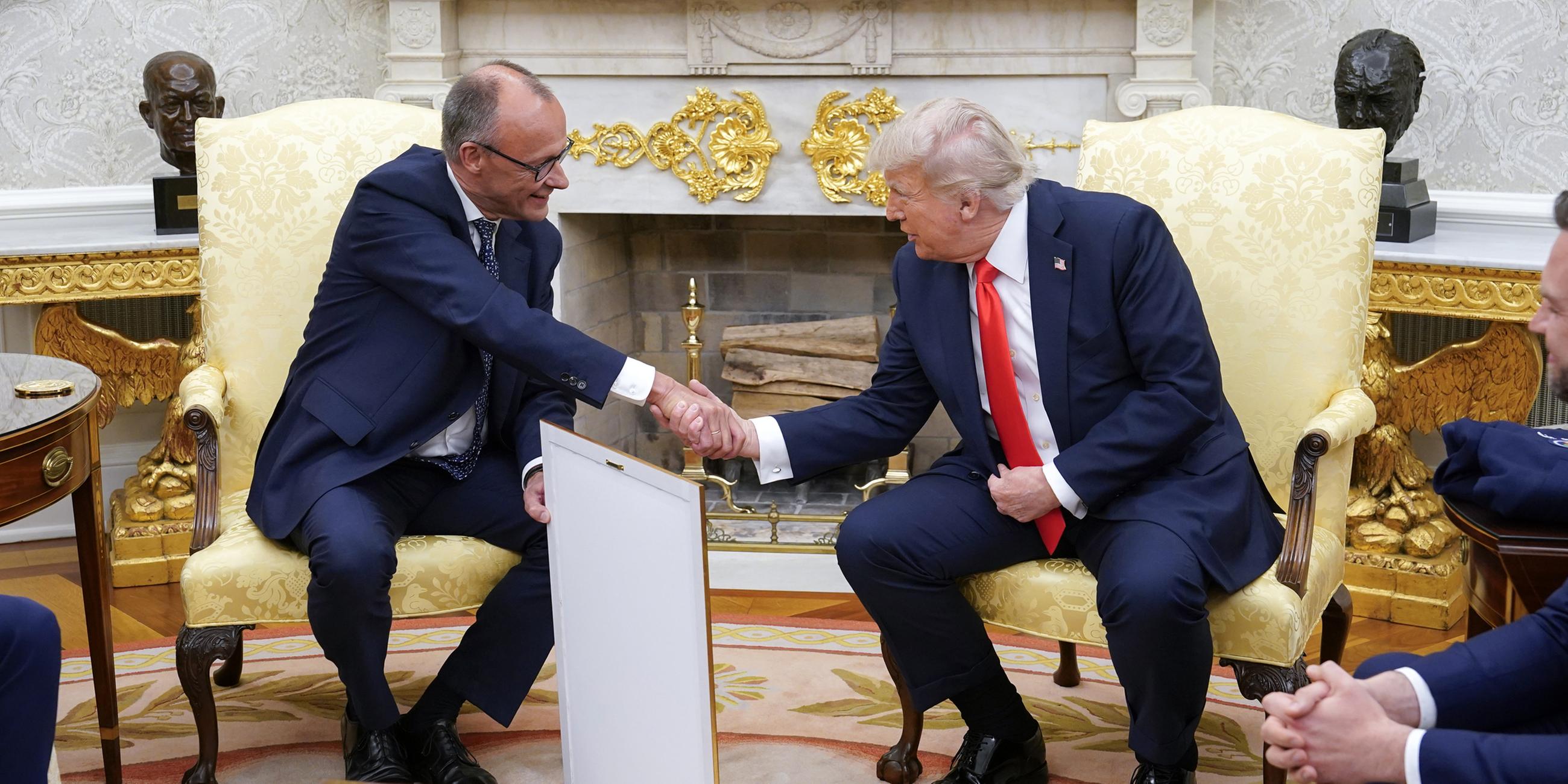 US-Präsident Trump empfängt Bundeskanzler Merz