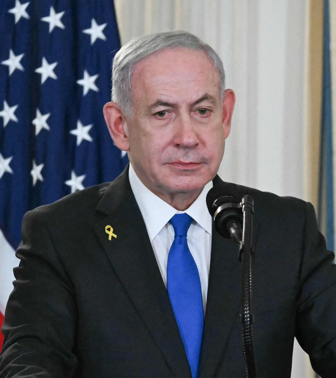 Israels Premierminister Benjamin Netanjahu während einer Pressekonferez am 29.09.2025 im Weißen Haus in Washington.