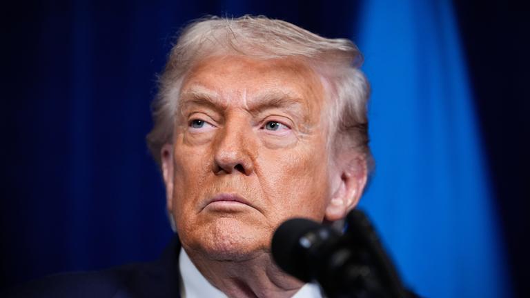 Nahaufnahme von US-Präsident Trump