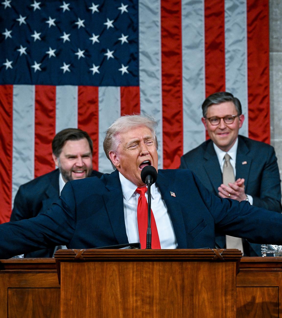  US-Präsident Donald Trump hält die Rede zur Lage der Nation vor einer gemeinsamen Sitzung des Kongresses im US-Kapitol.