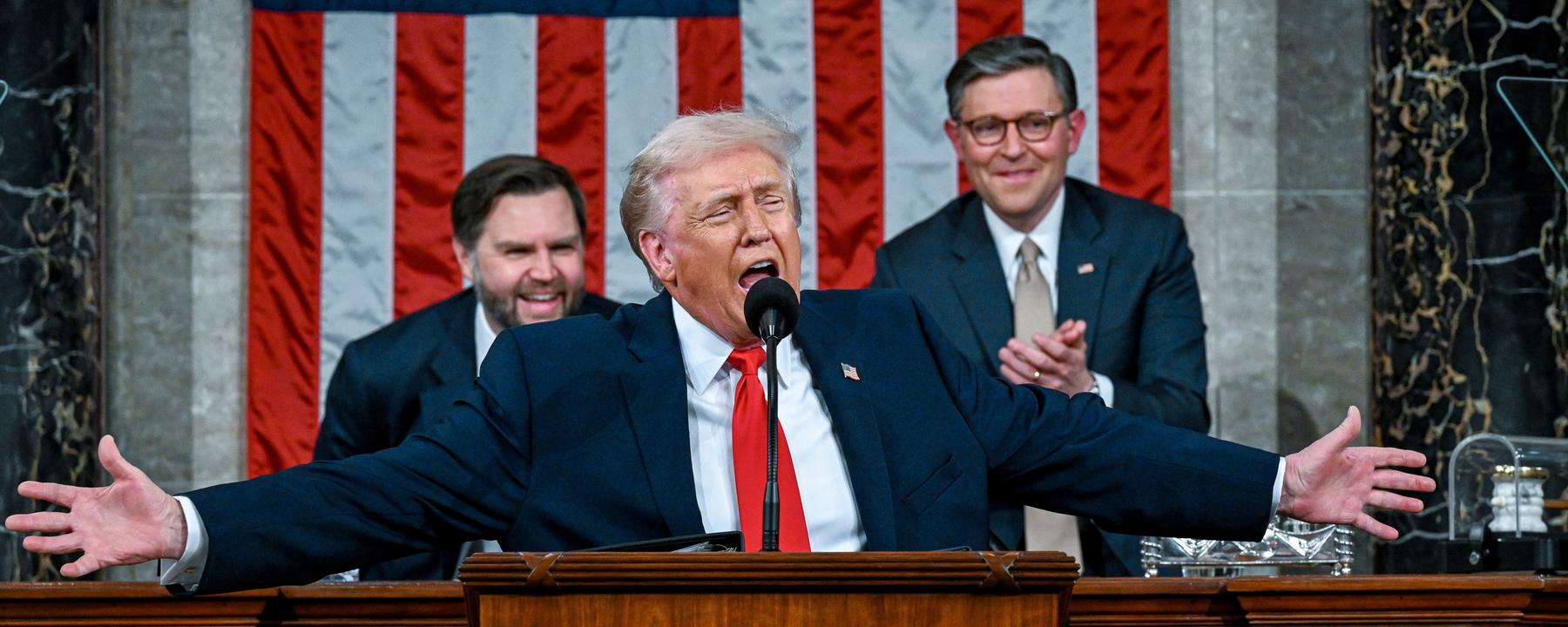  US-Präsident Donald Trump hält die Rede zur Lage der Nation vor einer gemeinsamen Sitzung des Kongresses im US-Kapitol.