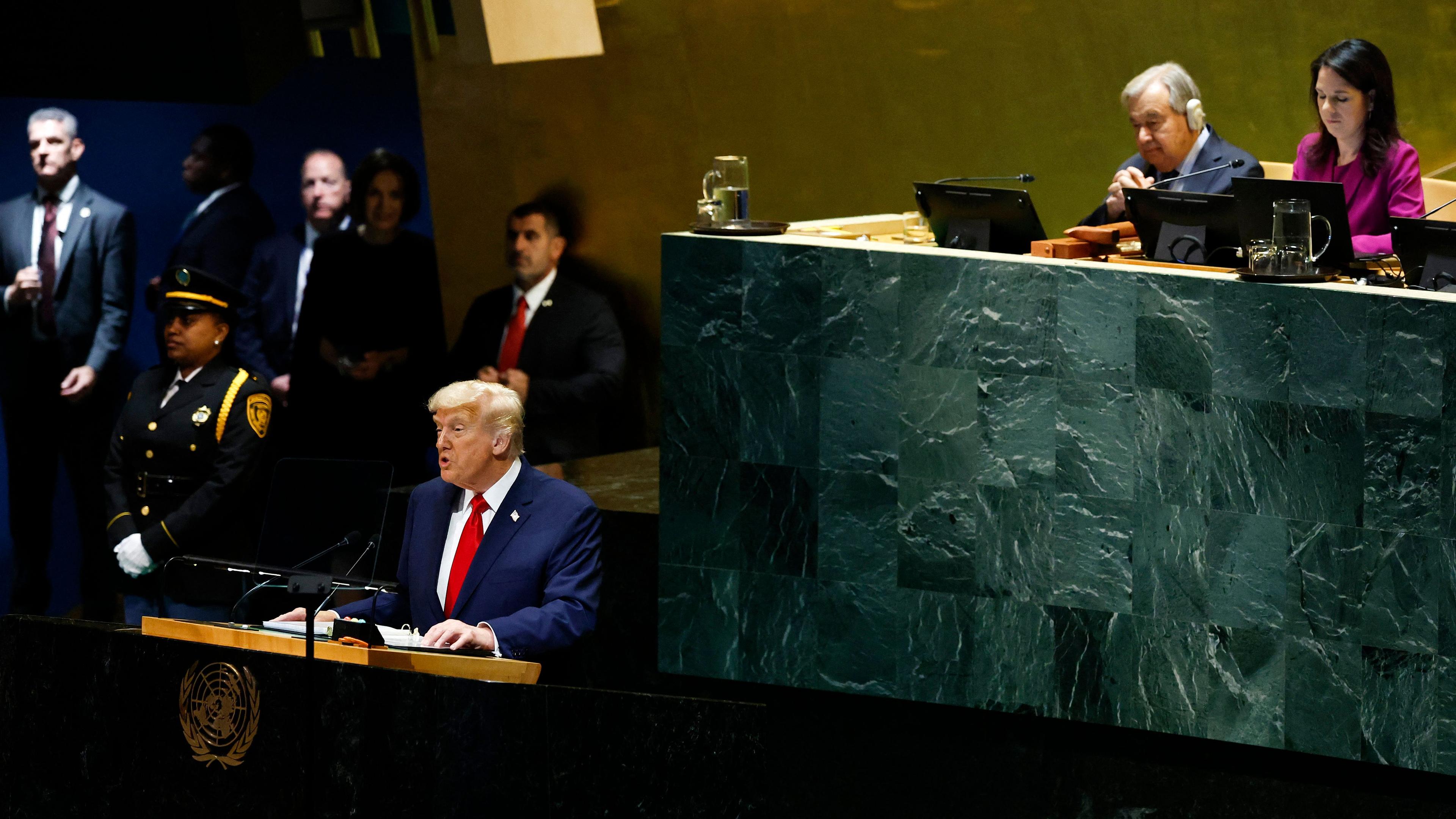 Zum 80. Geburtstag der UN hält US-Präsident Donald Trump eine Rede vor der Vollversammlung 