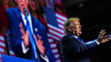 Trump spricht bei einer Tagung der Republikaner.