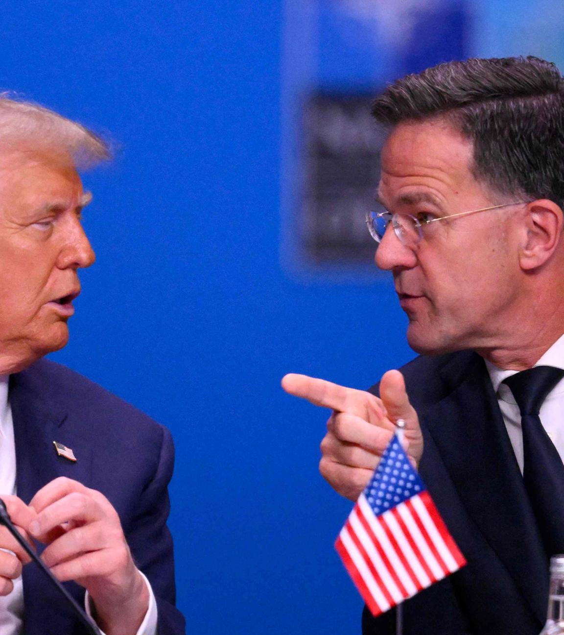 Donald Trump und Mark Rutte am 25.06.2025 in Den Haag