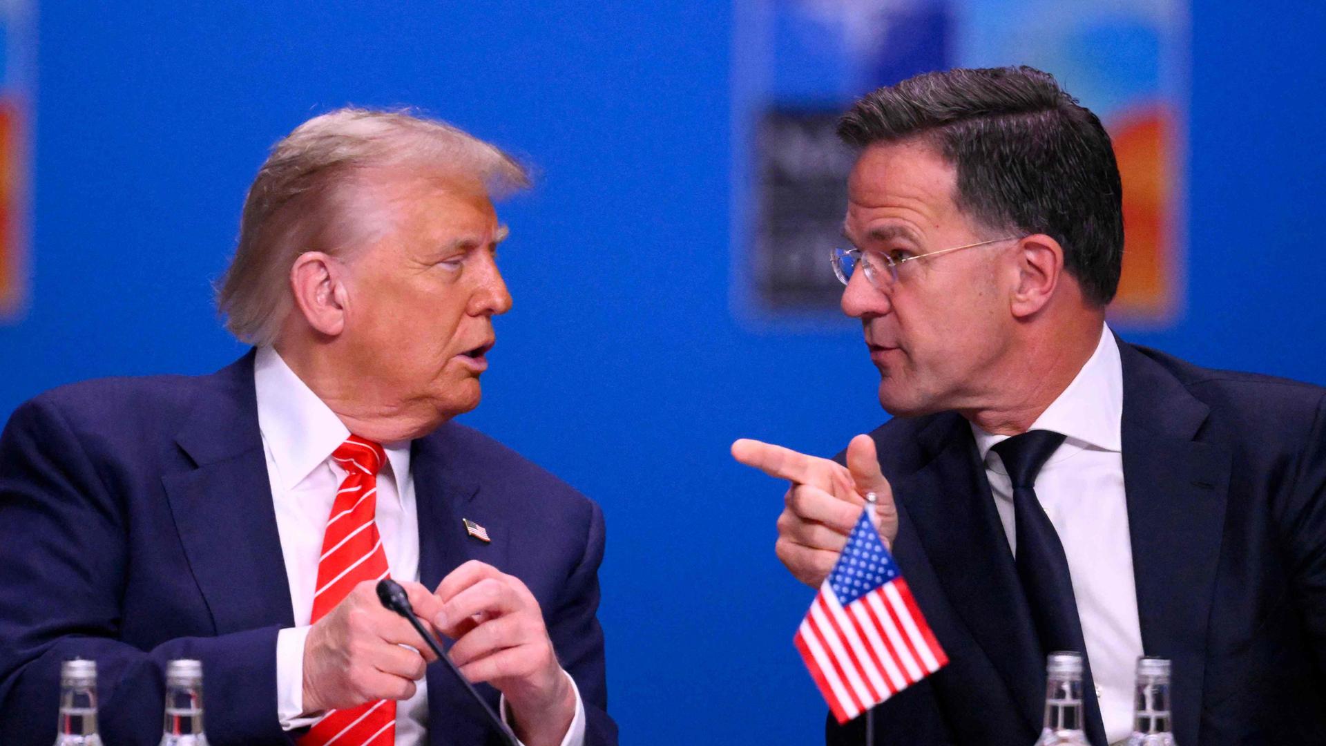 Donald Trump und Mark Rutte am 25.06.2025 in Den Haag