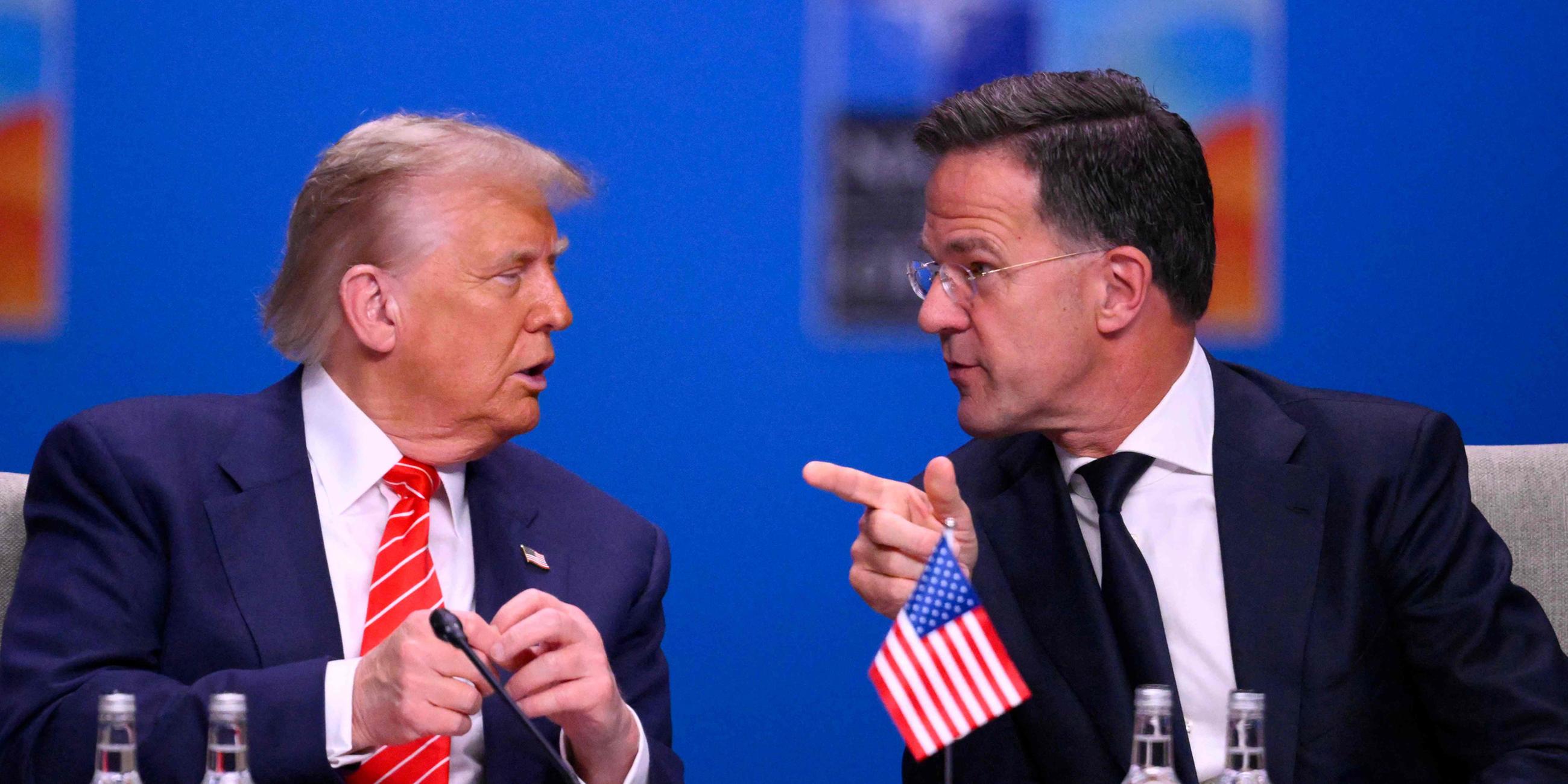 Donald Trump und Mark Rutte am 25.06.2025 in Den Haag