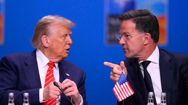 Donald Trump und Mark Rutte am 25.06.2025 in Den Haag
