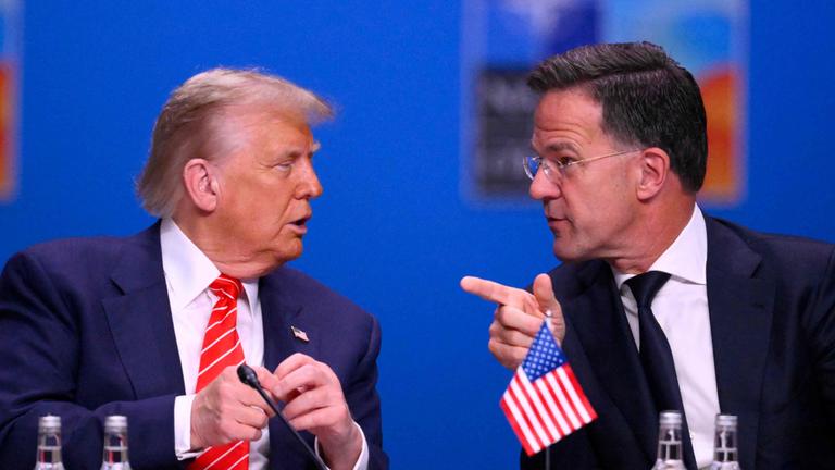 Donald Trump und Mark Rutte am 25.06.2025 in Den Haag