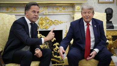 US-Präsident Donald Trump empfängt Nato-Generalsekretär Mark Rutte im Oval Office des Weißes Hauses.