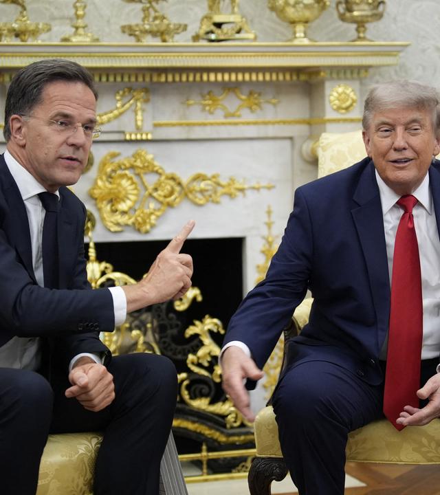 US-Präsident Donald Trump empfängt Nato-Generalsekretär Mark Rutte im Oval Office des Weißes Hauses.