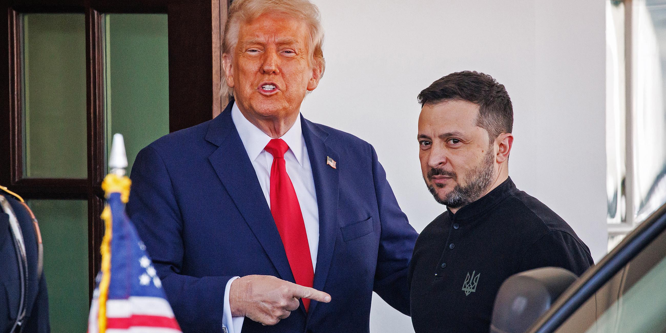 Wolodymyr Selenskyj (l.) und Donald Trump