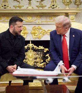 Wolodymyr Selenskyj und Donald Trump beim Gipfel in Washington.