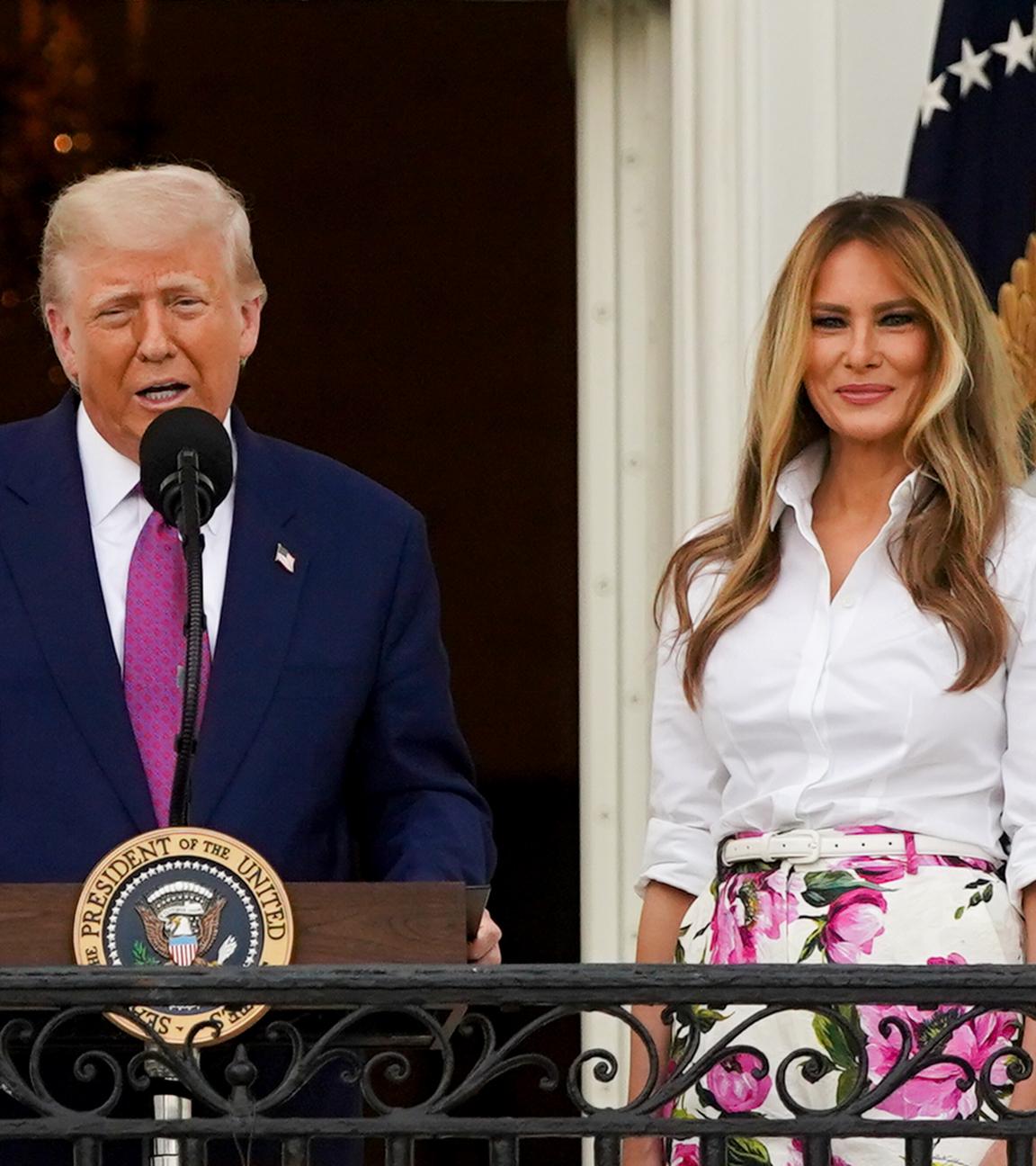 Donald Trump beim Kongress Picknick im Weissen Haus