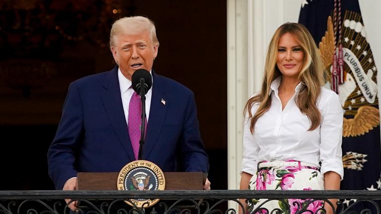 Donald Trump beim Kongress Picknick im Weissen Haus