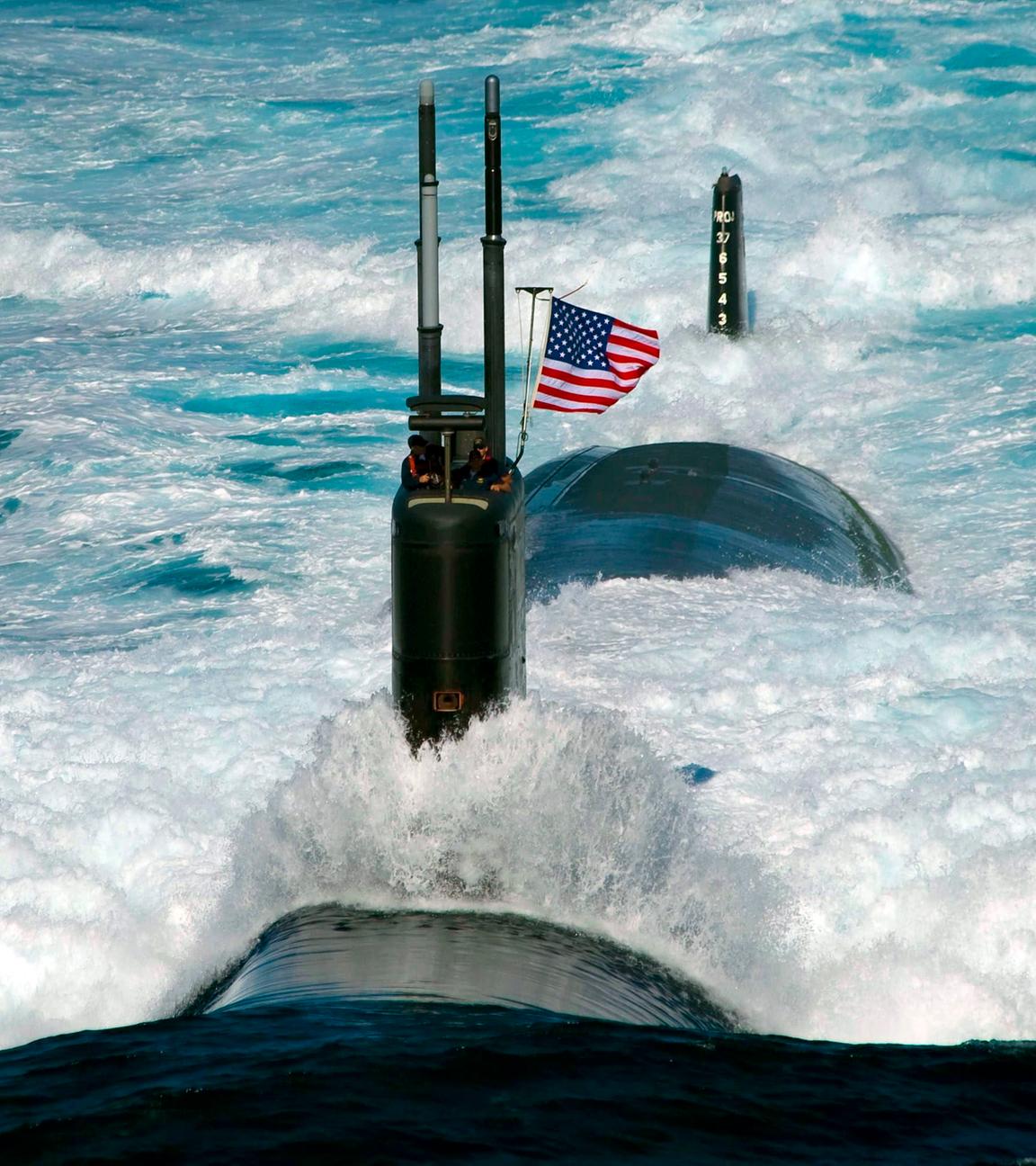 Auftauchendes amerikanisches u-boot
