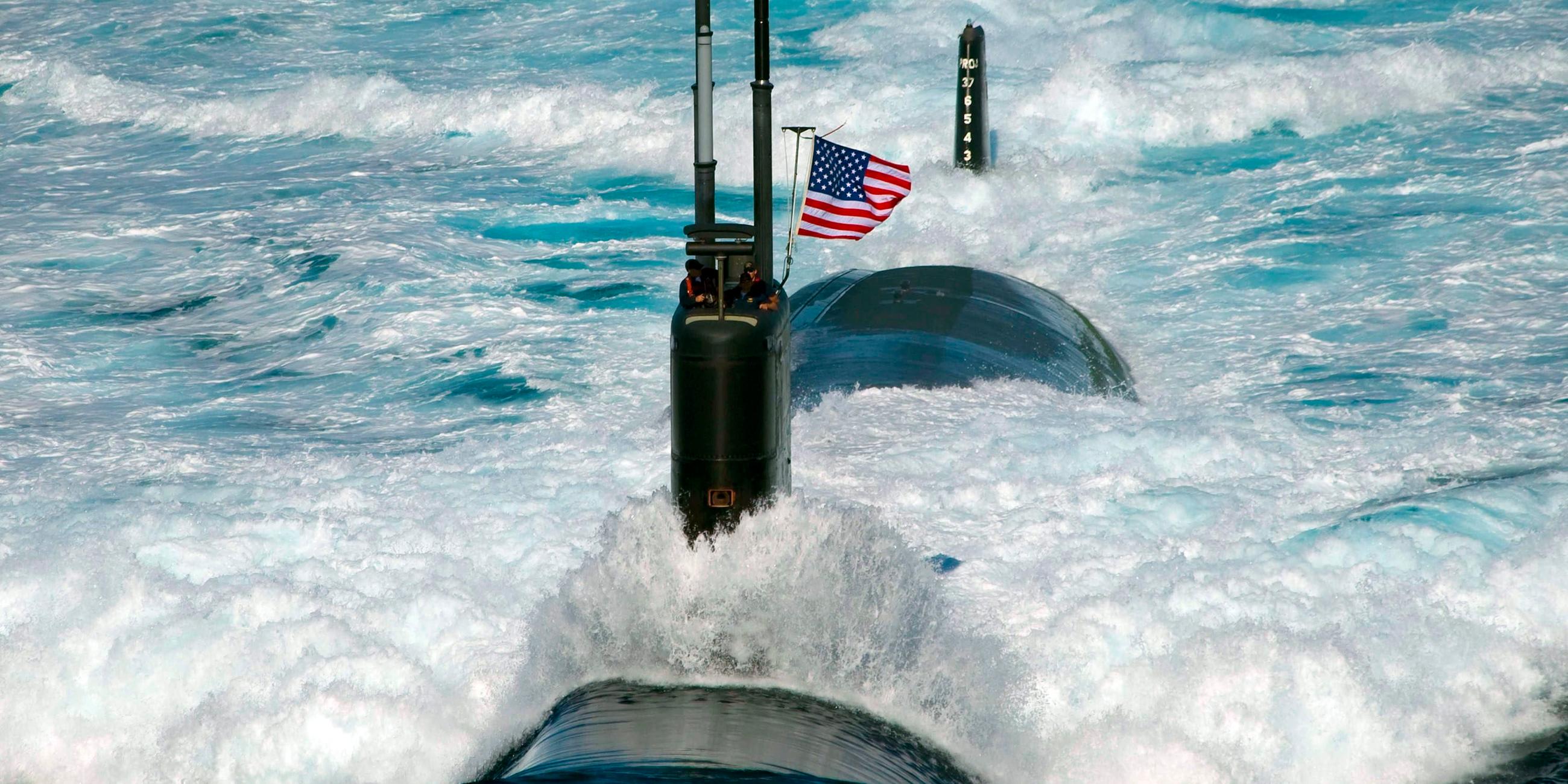Auftauchendes amerikanisches u-boot