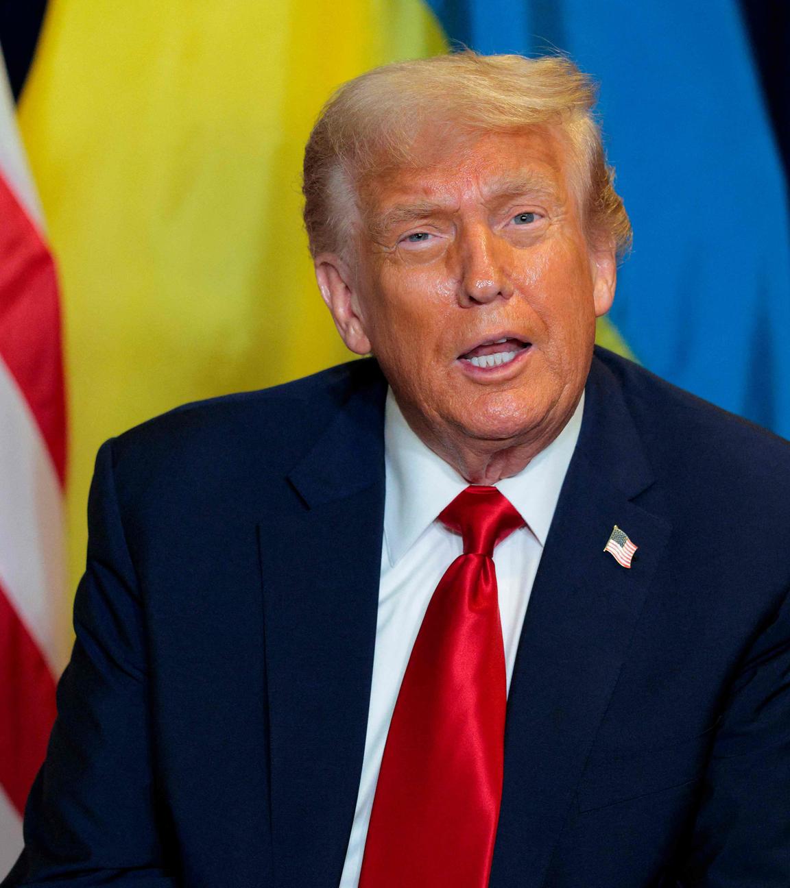 Donald Trump in New York bei einem bilateralen Treffen mit Selenskyj.