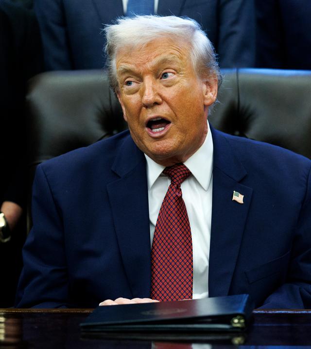 US-Präsident Donald Trump kündigt im Weißen Haus