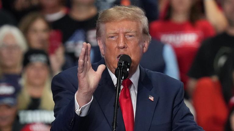 US-Präsident Donald Trump hält eine Rede