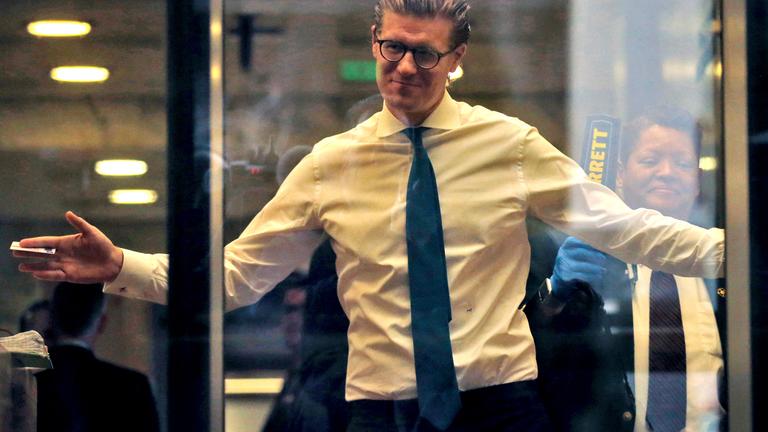Alex van der Zwaan am 3. April 2018 an der Sicherheitspforte des US-Bezirksgerichts in Washington D.C.