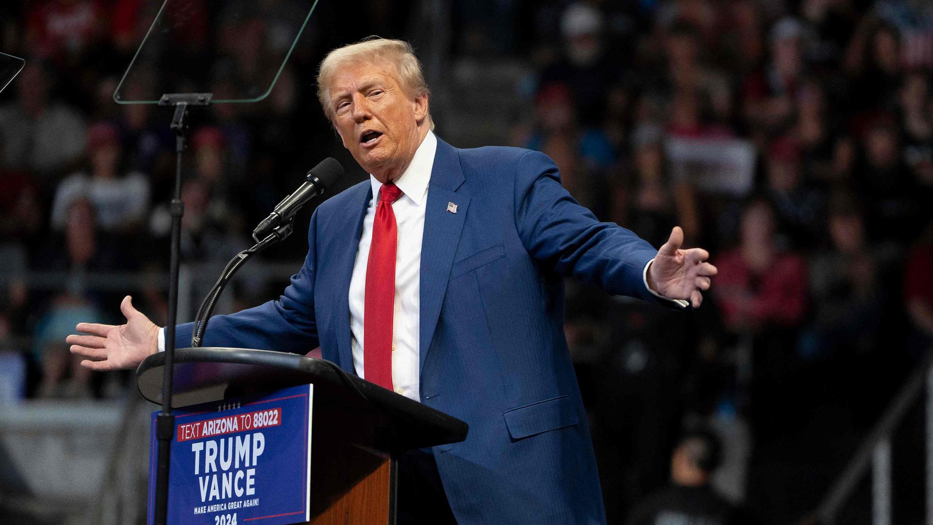 Donald Trump bei einer Wahlkampfveranstaltung in Arizona