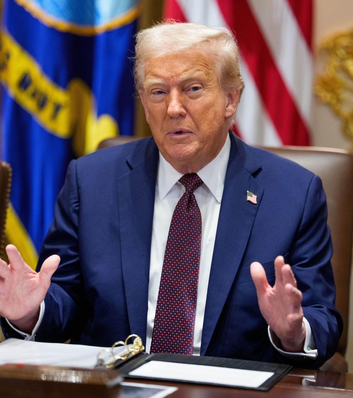 Donald Trump bei einem Kabinettsmeeting in Washington.