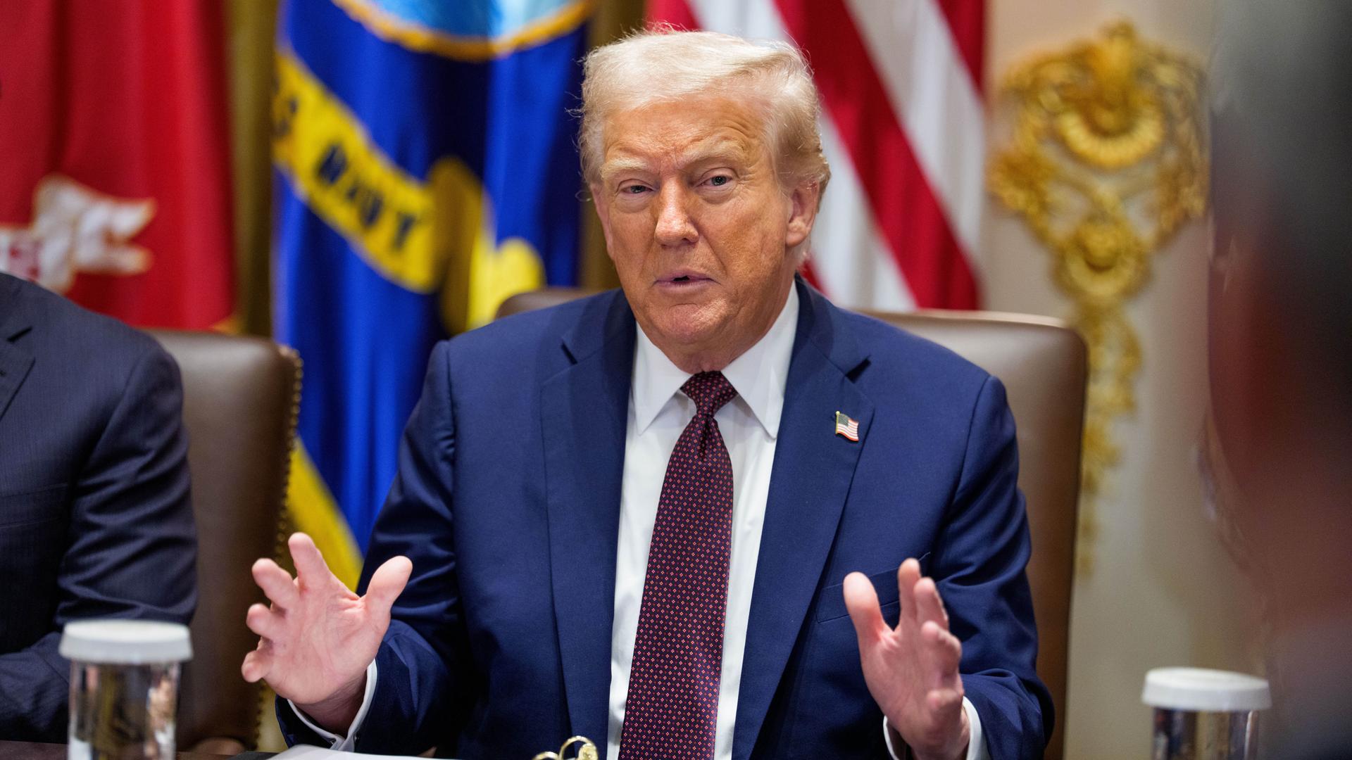 Donald Trump bei einem Kabinettsmeeting in Washington.