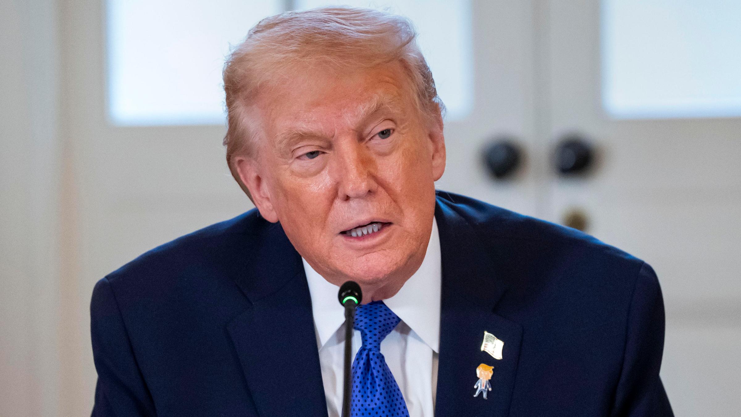 US-Präsident Donald Trump spricht während eines Treffens mit Vetretern von Öl- und Gasfirmen im Weißen Haus.