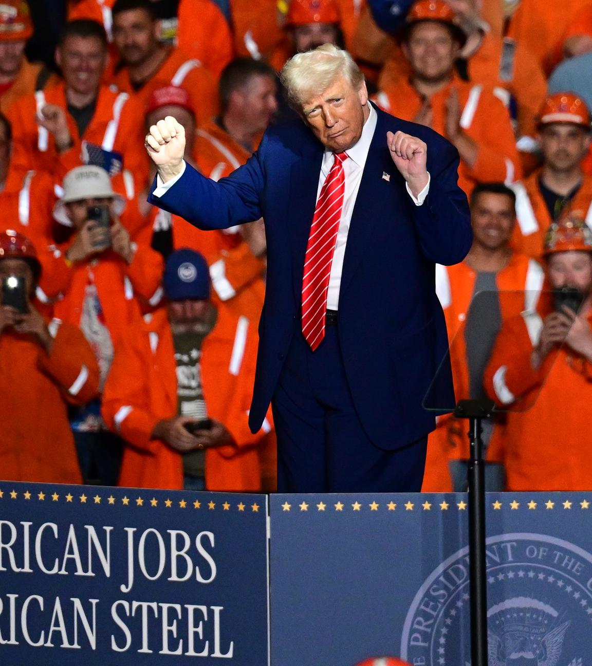 Trump ist fröhlich
