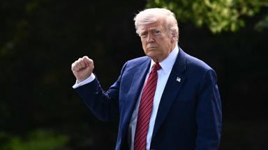 Archivfoto: US-Präsident Donald Trump reckt die Faust.
