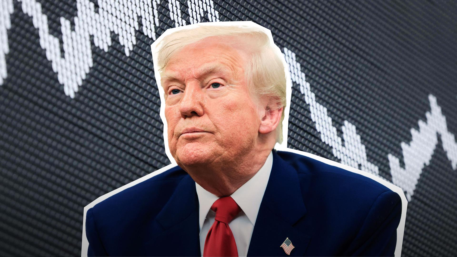 Donald Trump vor Börsenkurs.