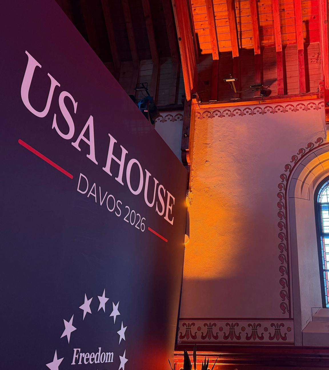 Blick in das USA House, aufgenommen am Rande des Weltwirtschaftsforums