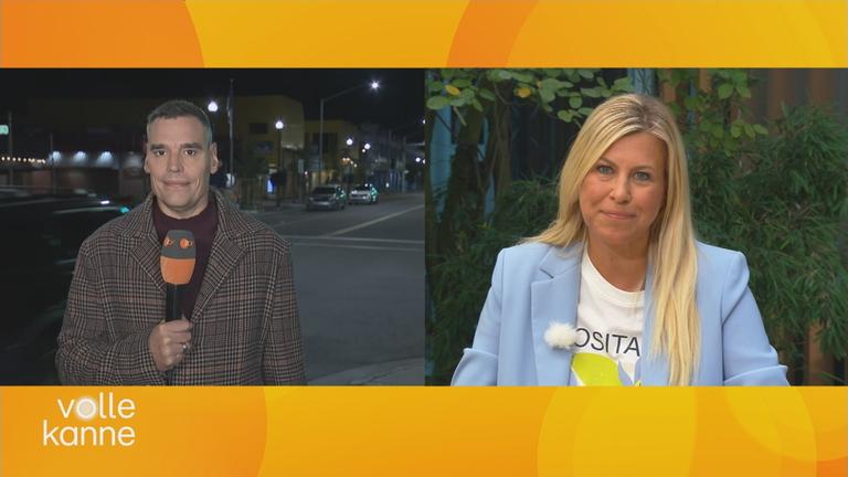 Armin Coerper und Nadine Krüger schauen im Splitscreen in die Kamera