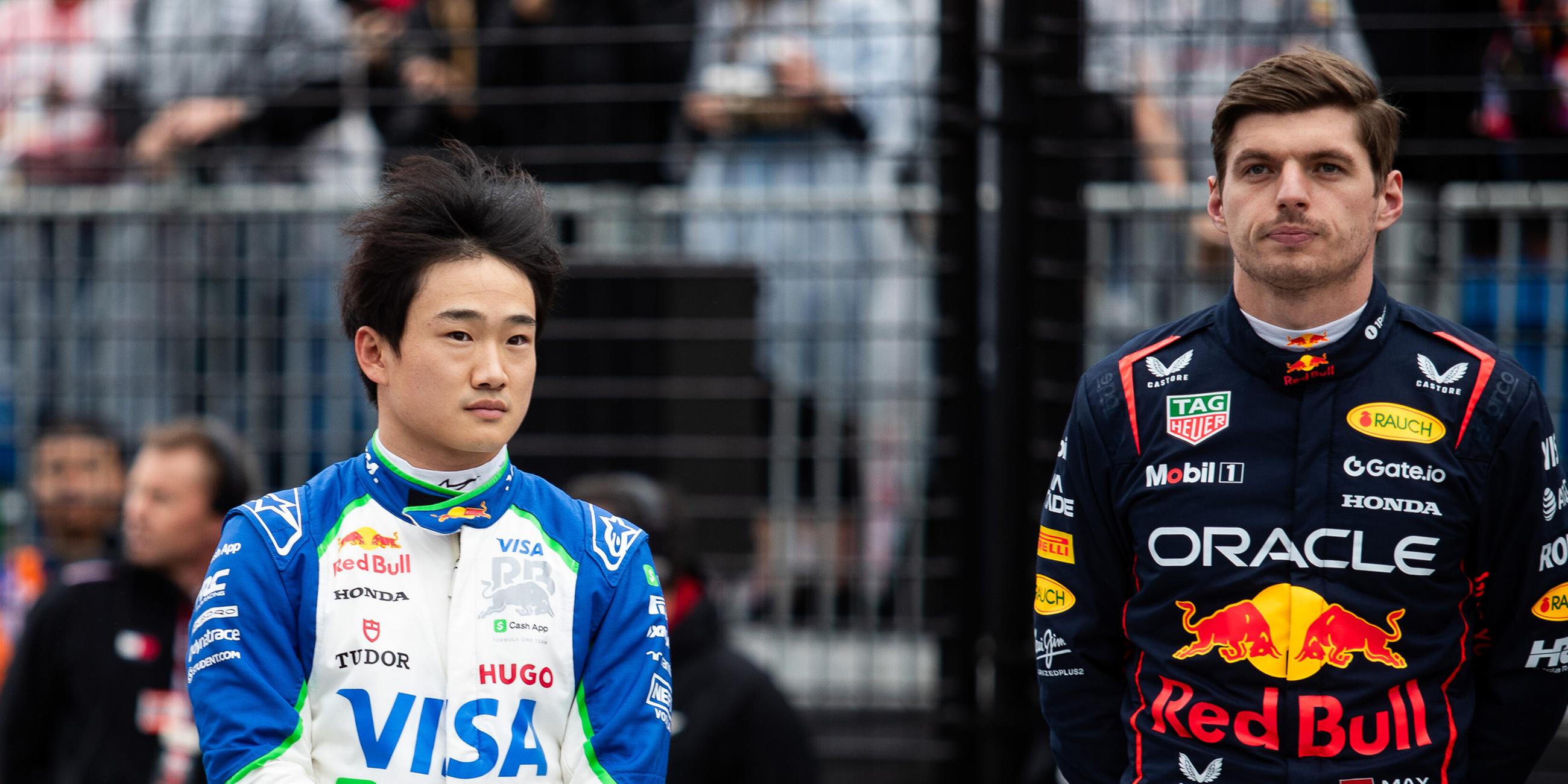 Yuki Tsunoda und Max Verstappen