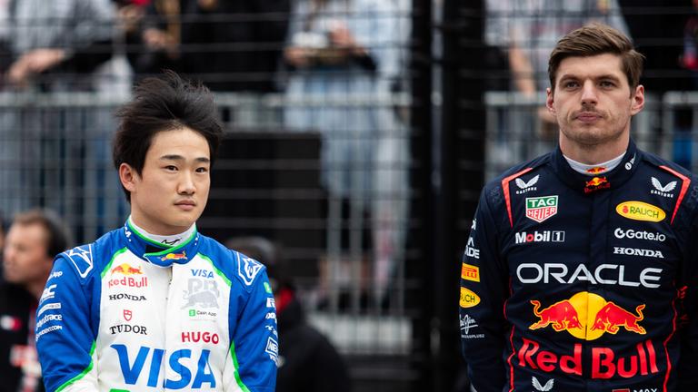Yuki Tsunoda und Max Verstappen