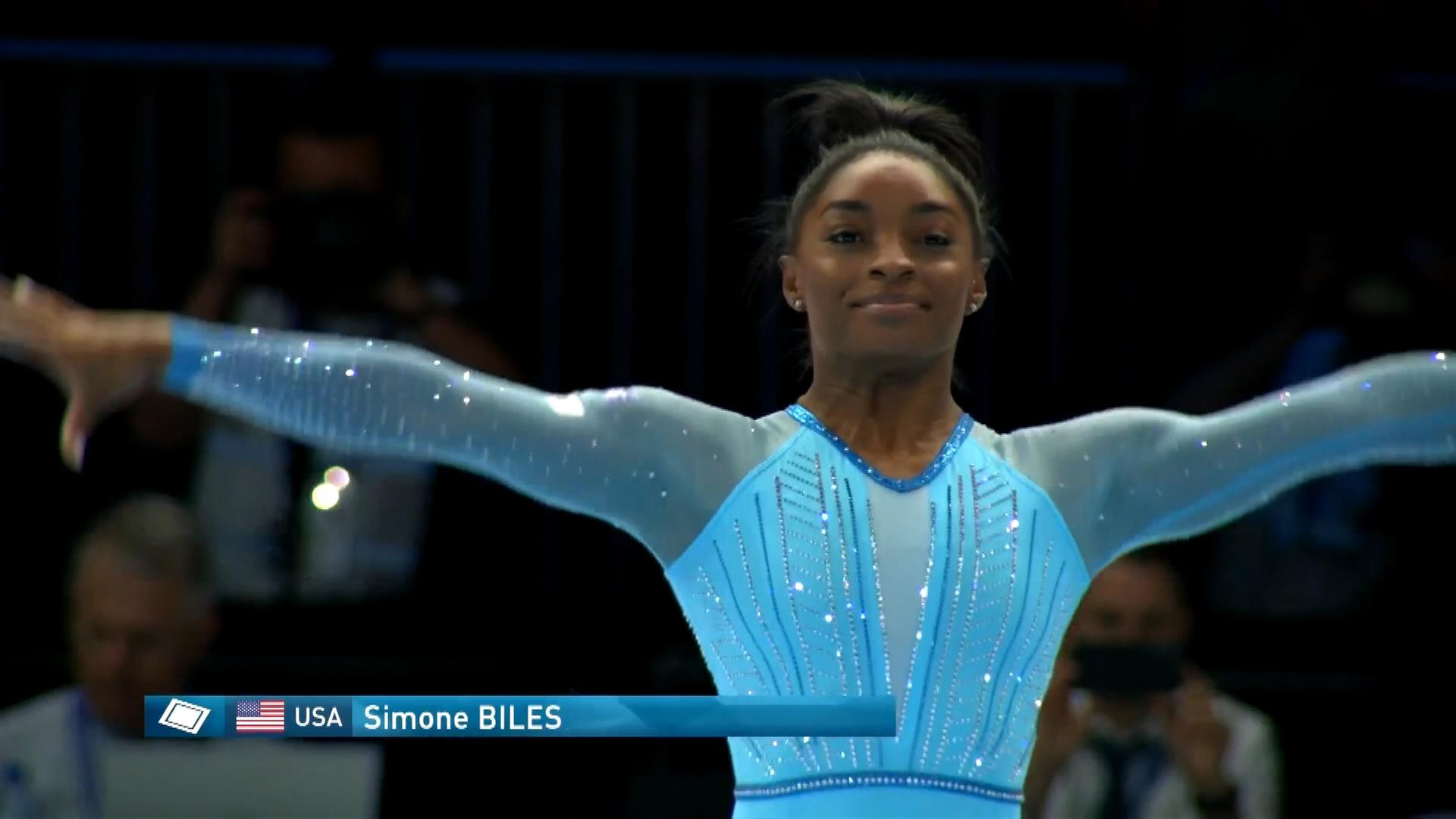Simone Biles Comeback bei Turn-WM