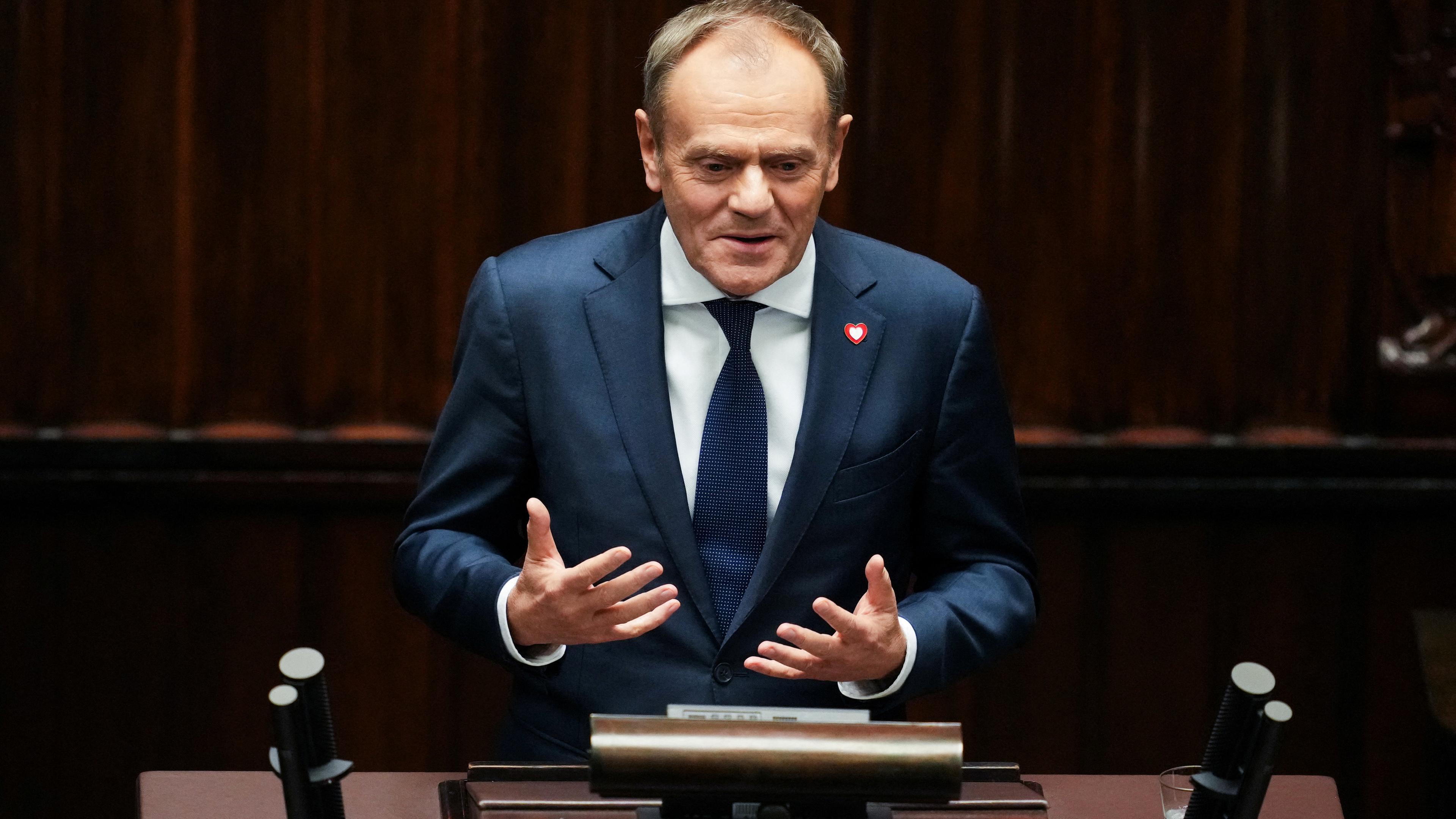 Donald Tusk im polnischen Parlament