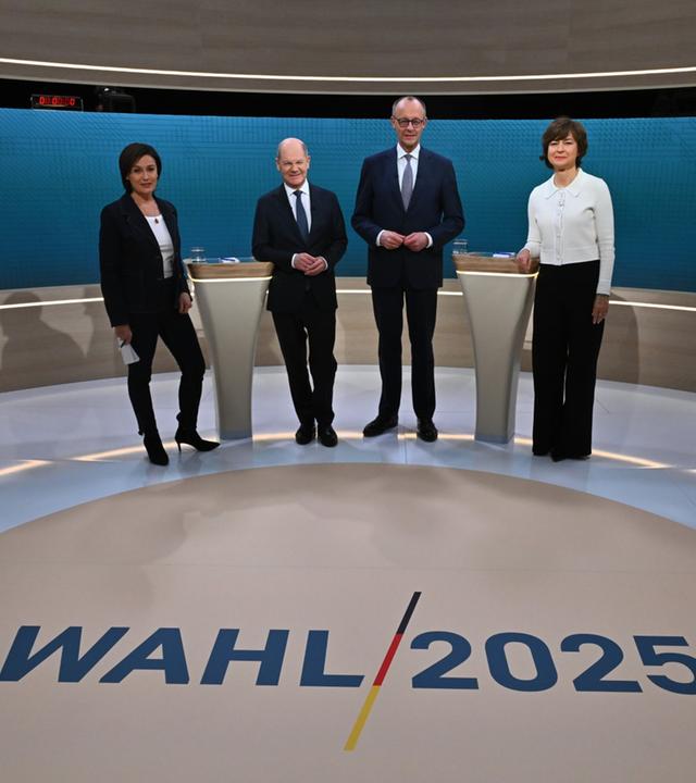 TV Duell Olaf Scholz gegen Friedirch Merz