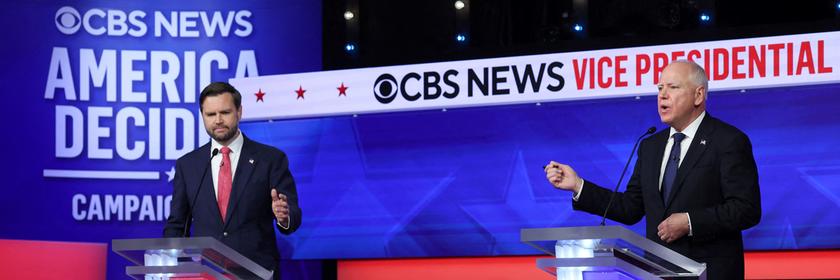 US-Vizepräsidentschaftskandidaten J.D. Vance und Tim Walz beim TV-Duell